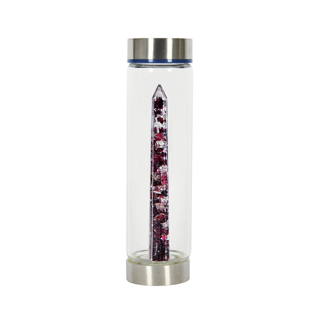 passion glass - garnet and rock crystal