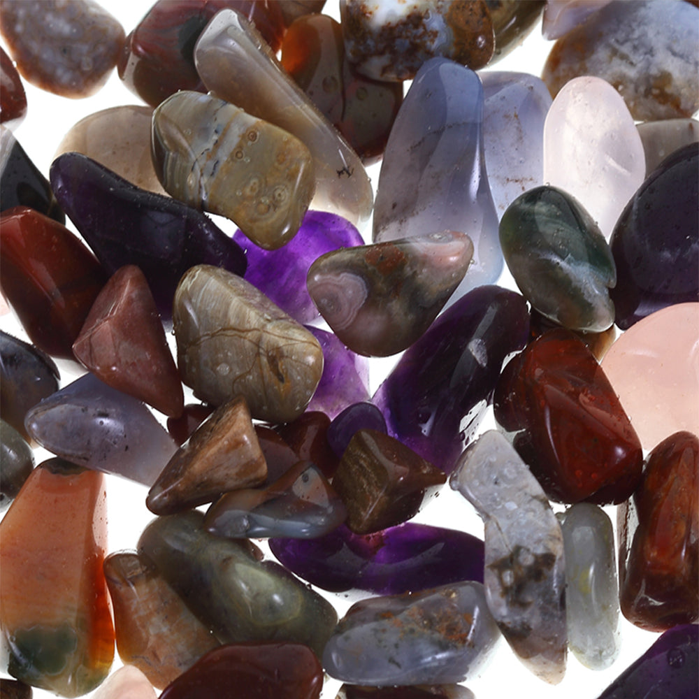 elements Tritan - ocean agate, amethyst, fossil wood, rose quartz and chalcedony